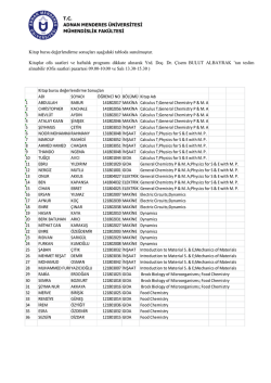 T.C. ADNAN MENDERES &Uuml;NİVERSİTESİ M&Uuml;HENDİSLİK