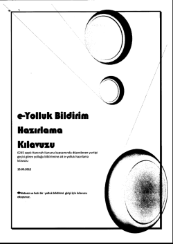 E-Yolluk Bildirim Hazırlama Kılavuzu