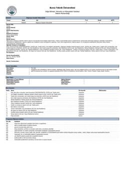 MAK407 - Bursa Teknik &Uuml;niversitesi