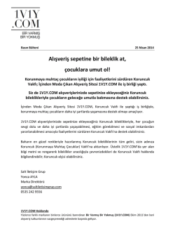 Alışveriş sepetine bir bileklik at, &ccedil;ocuklara umut ol!