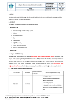 DUSME RISKI DEG ERLENDIRILMESIN E YONELIK YAZIL I