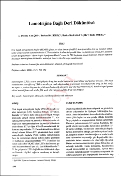 Lamotrijine Bağlı Deri D&ouml;k&uuml;nt&uuml;s&uuml;