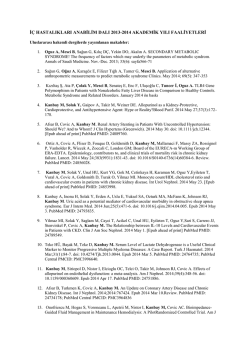 2013-2014 Akademik Yılı Faaliyetleri