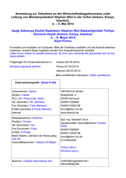 Fragebogen Firmenprofil Delegationsreise Türkei 4.