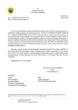 306-Iğdır İl Dernekler M&uuml;d&uuml;rl&uuml;ğ&uuml;n&uuml;n 03/02/2014 tarih ve 759 sayılı