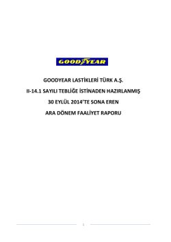 GOODYEAR LASTİKLERİ T&Uuml;RK A.Ş. II