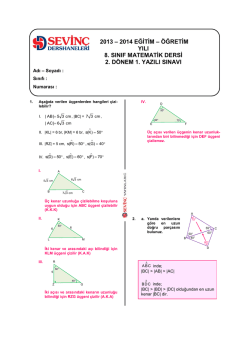8. Sınıf deneme sınavı