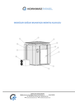 mod&uuml;ler soğuk muhafaza montaj klavuzu
