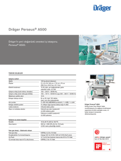 &Uuml;r&uuml;n enformasyonları: Dr&auml;ger Perseus&reg; A500 (PDF)