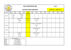 İktisat B&ouml;l&uuml;m&uuml; Ders Programı