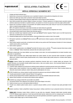 Spinal Epidural Kombine Set