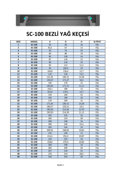SC-100 BEZLİ YAĞ KE&Ccedil;ESİ
