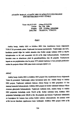 Ataköy Barajı, Ataköy HES ve Köklüce HES Projesi 6500 Metrelik