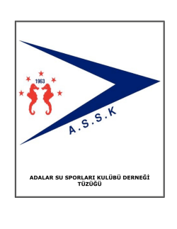 adalar su sporları kul&uuml;b&uuml; derneği t&uuml;z&uuml;ğ&uuml;