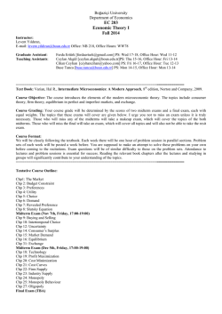 Bilkent University - Department of Economics