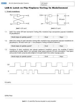 LAB-4: Latch ve Flip Flopların Verilog ile Modellenmesi