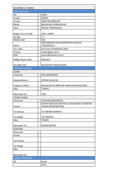 CV - Ağrı İbrahim &Ccedil;e&ccedil;en &Uuml;niversitesi