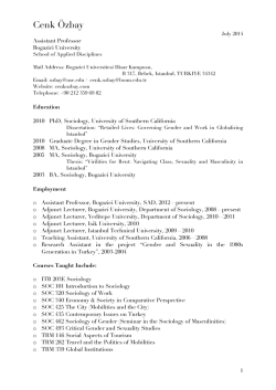 Cenk Ozbay CV