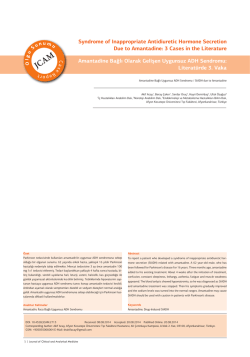 3 Cases in the Literature Amantadine Bağlı Olarak