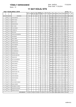 11 SAY KOLEJ STS