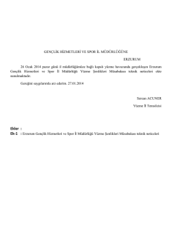 Ekler : - Erzurum Olimpik Y&uuml;zme Spor Kul&uuml;b&uuml;