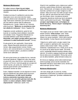 Muhterem M&uuml;sl&uuml;manlar! Bu haftaki hutbemiz İslam`da yeni