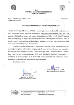 G&uuml;ndemin 7.Maddesi - Antalya Belediyesi