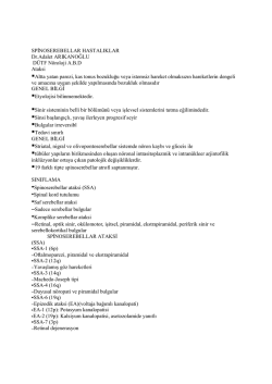 SPİNOSEREBELLAR HASTALIKLAR Dr.Adalet ARIKANOĞLU