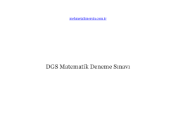 DGS Matematik Deneme Sınavı