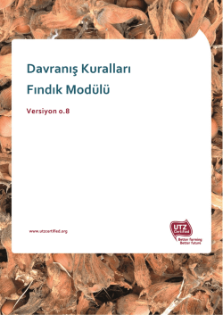 Davranış Kuralları Fındık Mod&uuml;l&uuml;