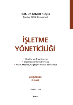 İŞLETME YÖNETİCİLİĞİ