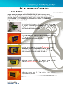 DİJİTAL HARARET G&Ouml;STERGESİ
