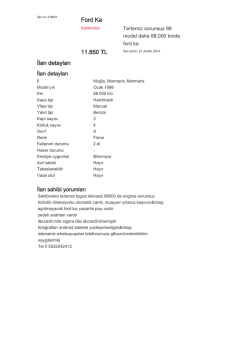 Ford Ka 11.850 TL İlan detayları