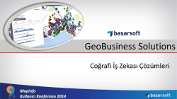 Mapinfo Kullanıcı Konferansı 2014