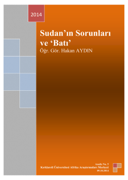 Ek - Afrika Araştırmaları Uygulama ve Araştırma Merkezi