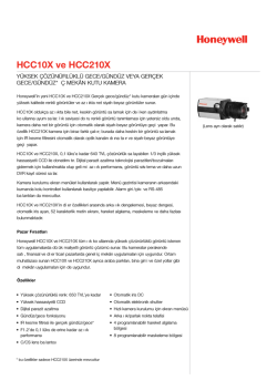 HCC10X ve HCC210X - Honeywell Security