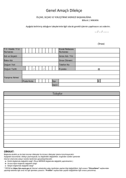 Ek-1: Genel Ama&ccedil;lı Dilek&ccedil;e &Ouml;rneği
