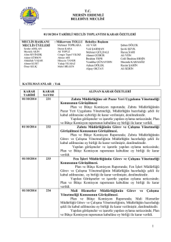 ekim ayı meclis toplantısı kararı