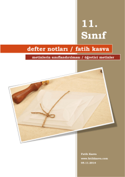 11. Sınıf [I. Dönem I. Sınav – Defter notu] Dil ve Anlatım