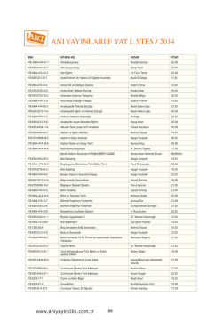 anı yayınları fiyat listesi