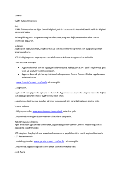 GARMIN Vivofit Kullanım Kılavuzu Giriş UYARI: &Uuml;r&uuml;n