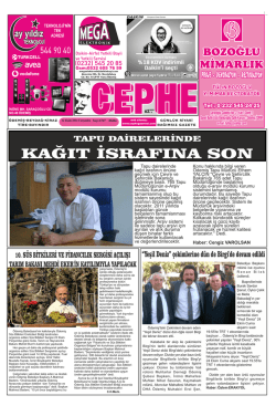 22.10.2014 Tarihli Cephe Gazetesi