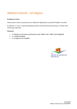 SE&Ouml;S Web Servis Veri Aktarım Kılavuzu G&Uuml;NCELLENMİŞTİR!