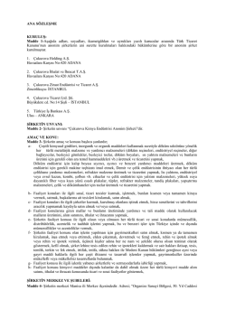 ANA S&Ouml;ZLEŞME KURULUŞ: Madde 1-Aşağıda