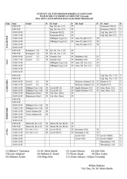 İngiliz Dili ve Edebiyatı Bölümü (N.Ö)
