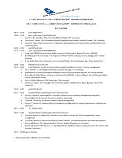 2. uluslararası havacılık işletmeciliği konferansı programı the 2