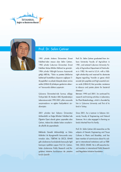 Prof. Dr. Selim &Ccedil;etiner