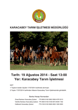 karacabey tarım işletmesi m&uuml;d&uuml;rl&uuml;ğ&uuml;