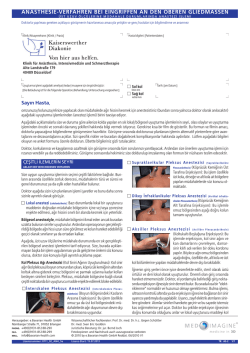 an&auml;sthesıe-verfahren beı eıngrıffen an den oberen glıedmassen