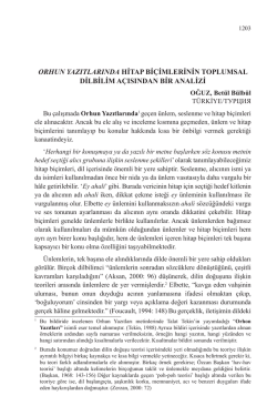 OĞUZ, Bet&uuml;l B&uuml;lb&uuml;l-ORHUN YAZITLARINDA HİTAP